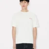 Kenzo Archive Rose’ Embroidered Outlined T-Shirt in Cotton