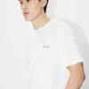 Kenzo Archive Rose’ Embroidered Outlined T-Shirt in Cotton