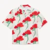 Kenzo Archive Rose’ Hawaiian Short Sleeve Shirt in Cotton
