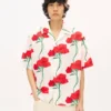 Kenzo Archive Rose’ Hawaiian Short Sleeve Shirt in Cotton