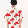 Kenzo Archive Rose’ Hawaiian Short Sleeve Shirt in Cotton