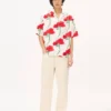 Kenzo Archive Rose’ Hawaiian Short Sleeve Shirt in Cotton