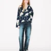 Kenzo Archive Rose’ Light Kimono Jacket in Cotton