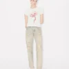Kenzo Archive Rose’ Outlined T-Shirt in Cotton