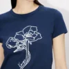 Kenzo Archive Rose’ Outlined T-Shirt in Cotton