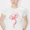 Kenzo Archive Rose’ Outlined T-Shirt in Cotton