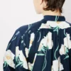 Kenzo Archive Rose’ Oversized Pleated Long Dress in Coton and Slik