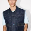 Kenzo Badges’ Cut off Trucker in Japanese Denim
