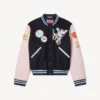 Kenzo Badges’ Embroidered Varsity Jacket in Wool