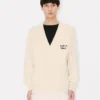 Kenzo Boke Heart’ Cardigan in Cotton Wool