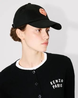 Kenzo Boke Heart’ Embroidered Cap in Cotton