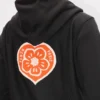 Kenzo Boke Heart’ Embroidered Zip up Hoodie in Cotton