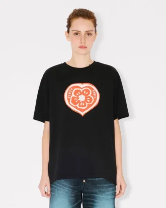 Kenzo Boke Heart’ Loose T-Shirt in Cotton