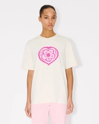 Kenzo Boke Heart’ Loose T-Shirt in Cotton
