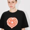 Kenzo Boke Heart’ Loose T-Shirt in Cotton
