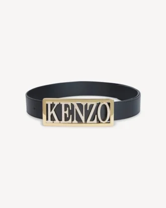 Kenzo Buckle’ Large Belt in Leather
