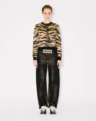 Kenzo Buckle’ Large Belt in Leather