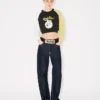 Kenzo Cartoon’ Cropped Sweatshirt in Cotton