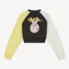 Kenzo Cartoon’ Cropped Sweatshirt in Cotton