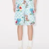 Kenzo Cartoon’ Elasticated Shorts in Cotton Seersucker