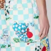 Kenzo Cartoon’ Elasticated Shorts in Cotton Seersucker