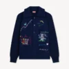 Kenzo Cartoon’ Embellished Cardigan in Wool Cotton