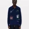 Kenzo Cartoon’ Embellished Cardigan in Wool Cotton