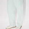 Kenzo Cartoon’ Embroidered Cargo Monkey Fit Jeans in Stone Bleach Chambray