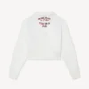 Kenzo Cartoon’ Embroidered Cropped Polo Sweatshirt in Cotton