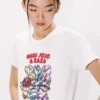 Kenzo Cartoon’ Embroidered T-Shirt in Cotton