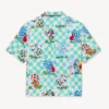 Kenzo Cartoon’ Hawaiian Short Sleeve Shirt in Cotton Seersucker