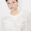 Kenzo Cartoon’ Long Sleeve Cropped Top in Cotton