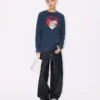 Kenzo Cartoon’ Outlined Relax Long Sleeve T-Shirt in Cotton