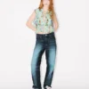 Kenzo Cartoon’ Sleeveless Top in Mixed Silk Linen