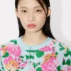 Kenzo Floral’ Embellished Cardigan in Cotton Wool