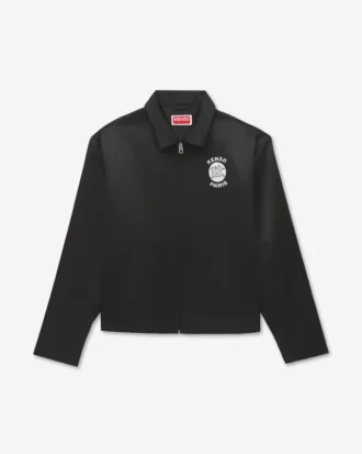 Kenzo Paris Emblem’ Zipped Coach Jacket in Coated Nylon