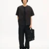Kenzo Signature’ Baseball Short Sleeve Shirt in Cotton Poplin