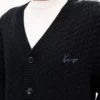 Kenzo Signature Cable’ Embroidered Knit Cardigan