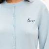 Kenzo Signature’ Embroidered Cardigan in Merino Wool