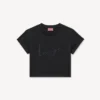 Kenzo Signature’ Embroidered Cropped T-Shirt in Cotton