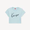 Kenzo Signature’ Embroidered Cropped T-Shirt in Cotton