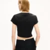 Kenzo Signature’ Embroidered Cropped T-Shirt in Cotton