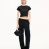 Kenzo Signature’ Embroidered Cropped T-Shirt in Cotton