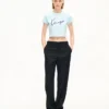 Kenzo Signature’ Embroidered Cropped T-Shirt in Cotton