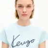 Kenzo Signature’ Embroidered Cropped T-Shirt in Cotton