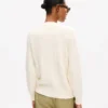 Kenzo Signature’ Embroidered Loose Knit Cardigan in Cotton Wool
