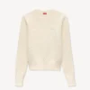 Kenzo Signature’ Embroidered Loose Knit Jumper in Cotton Wool