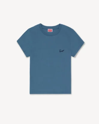 kenzo signature embroidered t shirt in cotton 1 10 330x413 - Kenzo Signature' Embroidered T-Shirt in Cotton