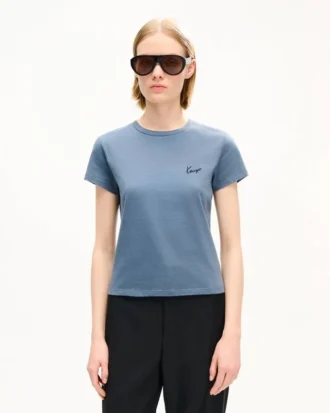 kenzo signature embroidered t shirt in cotton 2 10 330x413 - Kenzo Signature' Embroidered T-Shirt in Cotton