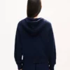 Kenzo Signature’ Knitted Zip-Up Hoodie in Cotton Wool